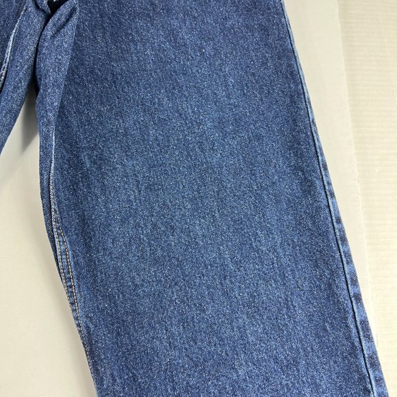 VTG 90s Guess Jeans Men's 29* Pascal Loose Tapered Dark Blue Cotton Denim Tag 33 - Picture 3 of 16
